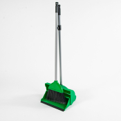 Lobby Dustpan & Brush - Green 103cm x 30cm x 25cm
