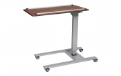 Gas Lift Overbed Table Straight Leg Base (Walnut)