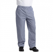 Unisex Vegas Chefs Trousers Small Blue and White Check L