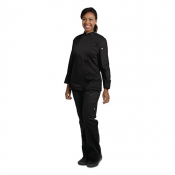 Hartford Lightweight Zip Womens Chef Jacket Black XL