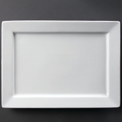 Olympia Wide Rim Rectangular Platter 400x 295mm Sold singly