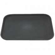 Kristallon Polypropylene Black Rectangular NonSlip Tray 18x14