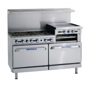 Imperial 6 Burner & Griddle Pr opane Gas Oven Range IR6RG24-P