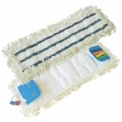 40Cm Microfibre Flat Mop with Fringe Tearoff Colourcoded Ta