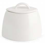 Olympia Lumina Oval Sugar Bowl with Lids 75mm (Pack of 6)