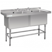 Vogue Double Deep Pot Sink Capacity: 2 x 100Ltr