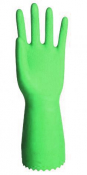Green Rubber Gloves - Medium x 1 pair