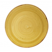 Round Coupe Plates Mustard Seed Yellow 165mm (Pack of 12)