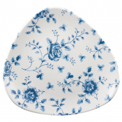 Vintage Prints Blue Rose Chint Triangle Plate 229mm (Qty 12)