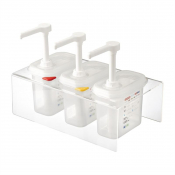 Araven Sauce Dispensers GN 1/9 Transparent 1.5Ltr Set of 3