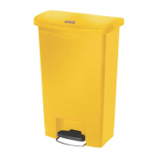 Rubbermaid Slim Jim Step On Pedal Bin Yellow 50Ltr