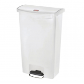 Rubbermaid Slim Jim Step On Pedal Bin White 68Ltr