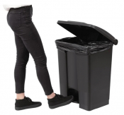 Jantex Kitchen Pedal Bin Black 65Ltr