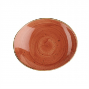 Churchill Stonecast Oval Coupe Plate Orange 192mm(Pack of 12)