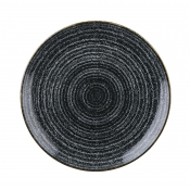 Studio Prints Homespun Plate Charcoal Black Coupe (Pack 12)
