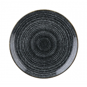 Studio Prints Homespun Plate Charcoal Black Coupe (Pack12)