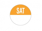 Day Dot Labels - Saturday Pack of 1000