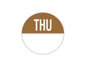 Day Dot Labels - Thursday Pack of 1000