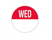 Day Dot Labels - Wednesday Pack of 1000