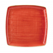 Stonecast Square Plate Berry Red 268 x 268mm (Pack of 6)