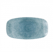 Studio Prints Raku Oblong Plate355mm Topaz Blue (Pack 6)