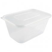 Plastic Microwavable Container Lid Large 1000ml (250 Pack)