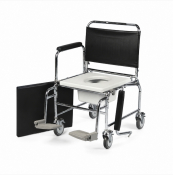 Mobile Commode 20 inch Seat - Detach arms & Footrests