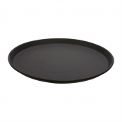 Cambro Camtread Fibreglass Round Non-Slip Tray Black 355m
