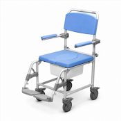 Aluminium Commode & Shower Cha air with wheels