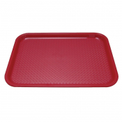 Kristallon Polypropylene Fast Food Tray Red Small 345mm