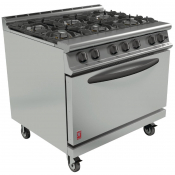 Falcon Dominator Plus 6 Burner Oven Range G3101D with Castor