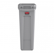 Rubbermaid Slim Jim Container with Venting Channels Grey 87L