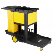 Jantex Cleaning Trolley Black Lockable Cabinet