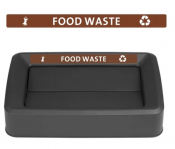 Jantex Slim Bin Lid Food Waste Label - Brown 360(W)x30(H)mm