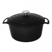 Vogue Black Round Casserole Di sh 4Ltr
