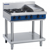 Blue Seal Evolution Cooktop 4 Open/1 Griddle Burner LPG on S