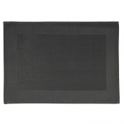 APS PVC Placemat Fine Band Frame Black (6 pack)
