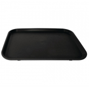 Polypropylene Rectangular Non-Slip Tray Black 458mm