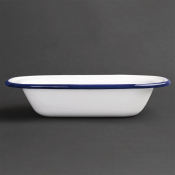 Enamel Pie Dishes Rectangular 80 x 135mm (6 Pack)