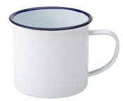 Olympia Enamel Mugs 350ml Pack of 6)