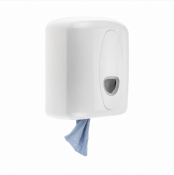 Centrefeed Dispenser White with Blue Window