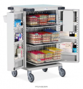 Pharmacy Trolley 9 Frame -DBL Door Capacity