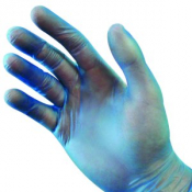 Small Blue Vinyl Powder Free Gloves - Box of 100