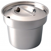 Vogue Bain Marie Pot with Lid 22cm (4Ltr)