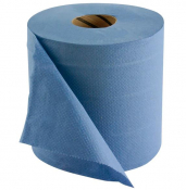 2 Ply Blue Centrefeed Roll 500 Sheet- 166mm x 170mm x 1