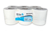 Mini White Jumbo Toilet Roll - 76mm Core 150m x 12 Rolls