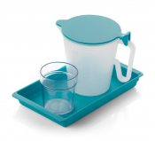 Jug Set x 20 Tray, carafe & beaker - Polypropylene