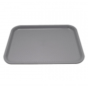 Kristallon Plastic Fast Food Tray Grey Medium 415mm