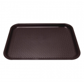 Kristallon Plastic Fast Food Tray Brown 450mm