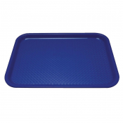 Kristallon Plastic Fast Food Tray Blue Large 450mm